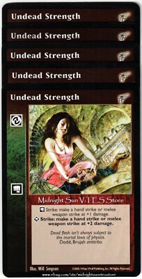 Undead Strength x4 + 1 Kindred Most Wanted V:TES VTES Vampire CCG