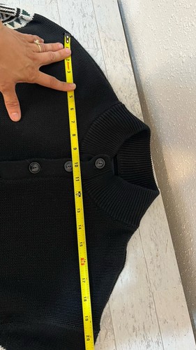 CHAPS Nordic Black/gray Multi Color Sweater Men's XLarge Retro Look - Picture 7 of 9