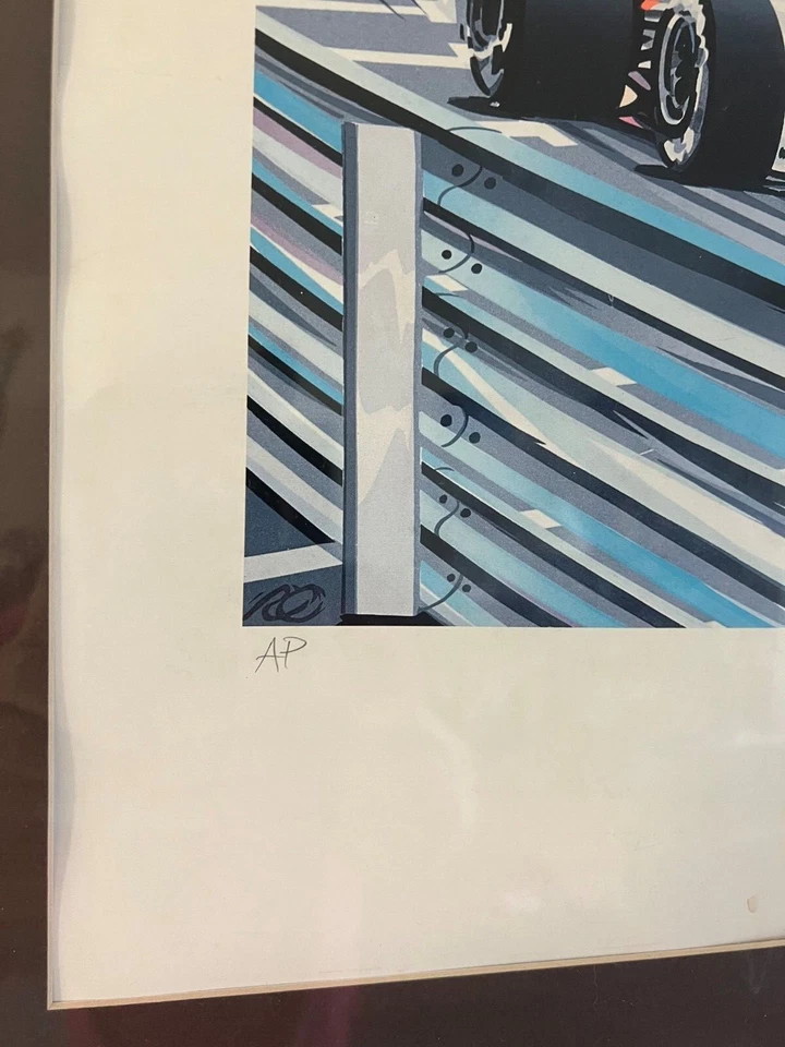 Randy Owens 1990 Gran Premio de Mónaco Ayrton Senna - Prueba de artista firmada por el artista Foto 3 de 4