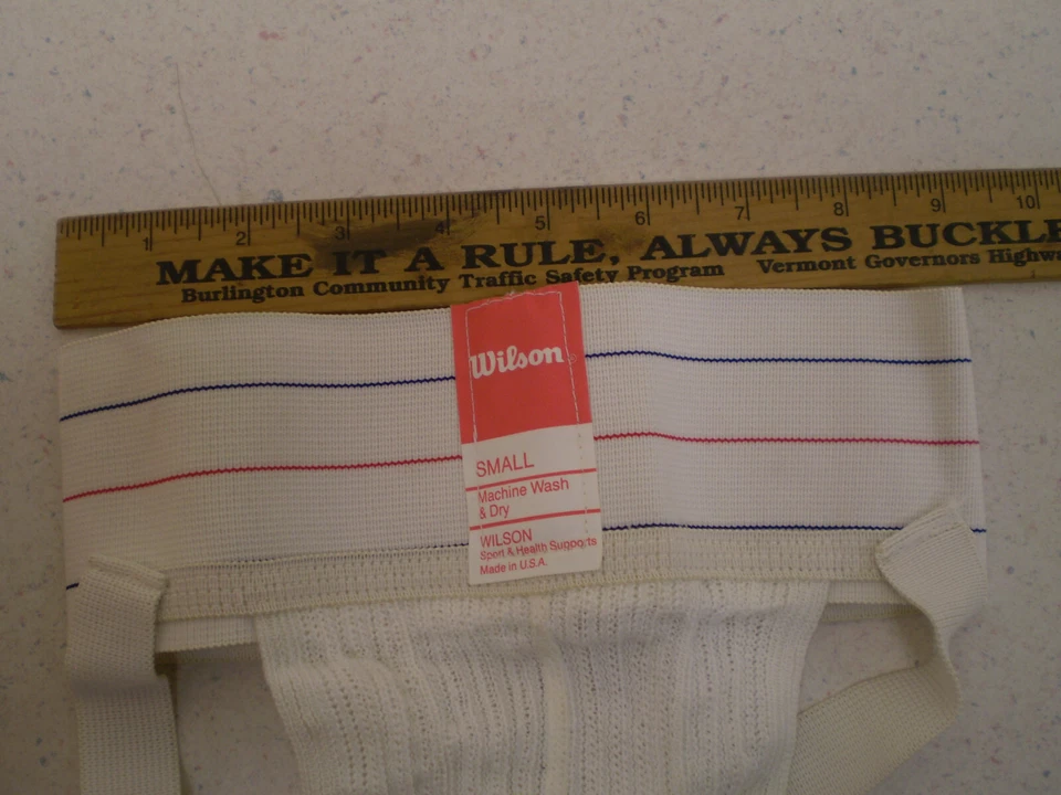 复古 Jock Strap Wilsons 运动支持者青少年腰围 20 英寸 - 26 英寸小号 W825 NOS — 第 3/4 张图片