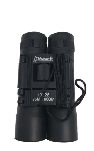 COLEMAN compact travel BINOCULARS 10x25 96m/1000m with pouch - Picture 2 of 3