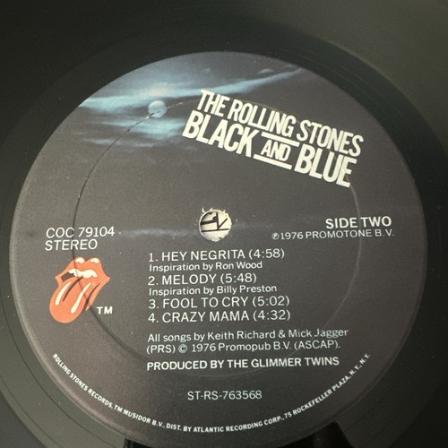 ROLLING STONES Black & Blue 1976 LP COC79104 VINYL VG/VG - Picture 9 of 12