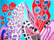 ABSTRACT ART FLOWERS ORIGINAL PAINTING MODERN ART WALL ART HOME DECOR 12