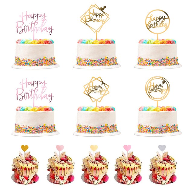 High Heels Lady Girls Acrylic Cake Topper Happy Birthday Cupcake