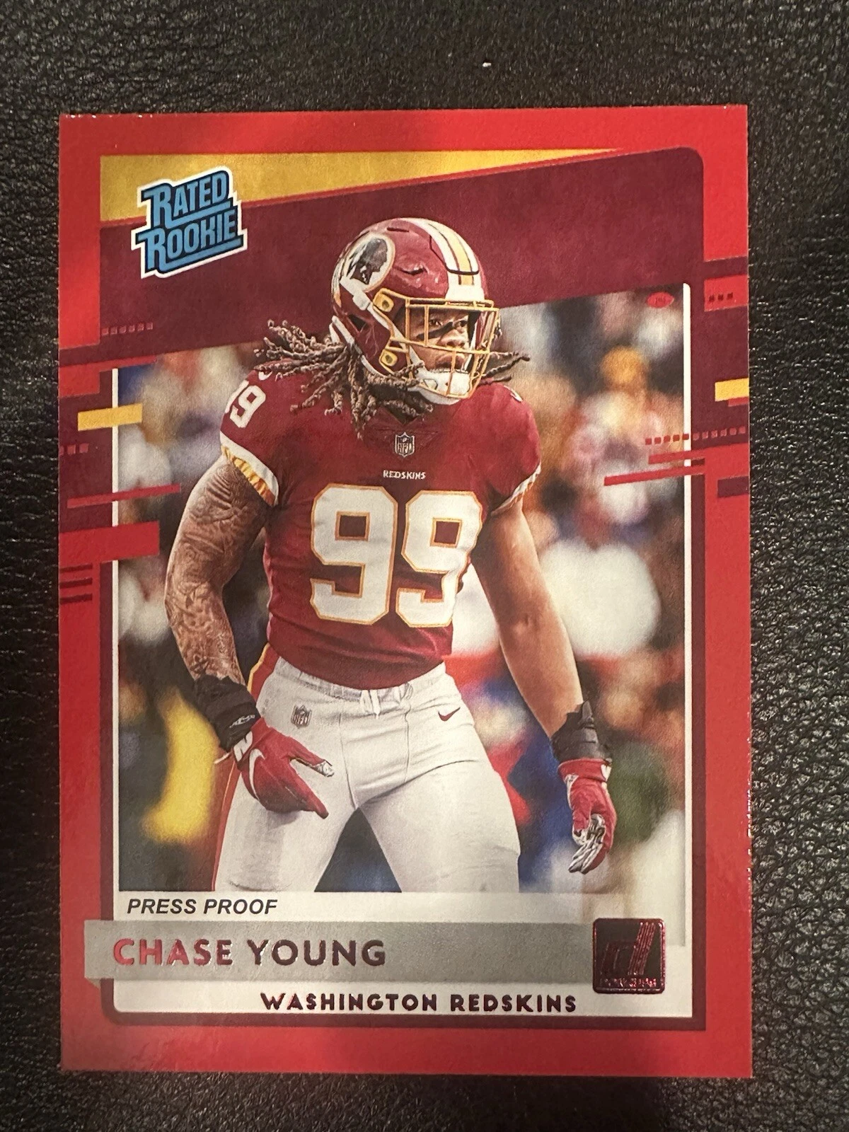 2020 Panini Donruss - Rated Rookie #316 Chase Young (RC) Red Press Proof