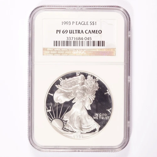 1993-P Silver American Eagle Proof Dollar NGC PF 69 Ultra Cameo