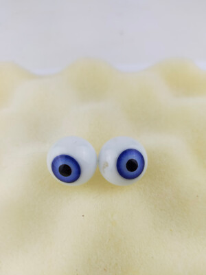 Vintage Puppe Glasaugen, Augengröße 20 mm / 0,8", blaue Augen, Germany