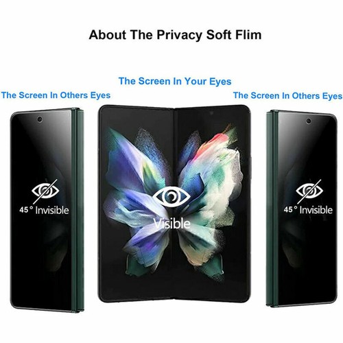 Film Privacy Anti Screen Protector Lens For Samsung Galaxy Z Fold 3 5G Soft - Photo 10 sur 15