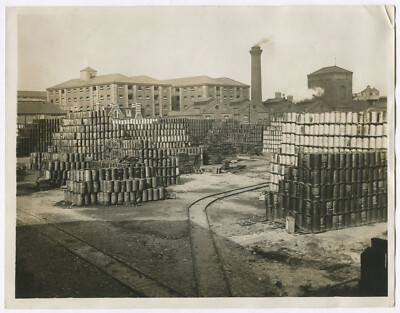 WWI Supply Depot Oil Drums 8x10 Reprint Photo - Vintage War Photography