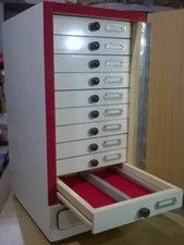 New Wooden Microscope Slide Storage Cabinet For 1000 Slides with Lock
