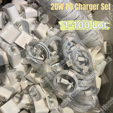 Upgrade 20W Fast Charger Block Type C Cable Lot For iPhone 14 13 12 11 15 16 17