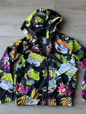 Nickelodeon Rugrats  Rocko Mash Print Windbreaker Full Zip Jacket Kid M 10/12