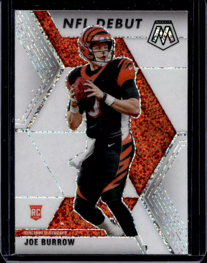 2020 Panini Mosaic Joe Burrow White Sparkle Prizm SSP Rookie RC #261 Bengals