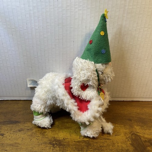 Madame Alexander The Posh White Stuffed Puppy Dog Christmas Fancy Nancy Frenchy - Picture 3 of 11