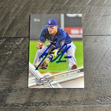 Scooter Gennett Signed In Person Auto 2017 Topps #49 Milwaukee Brewers Autograph
