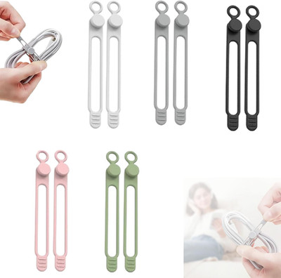 Data Cable Organizer, 2025 Upgrade Silicone Headphone Organizers, Silicone Cable