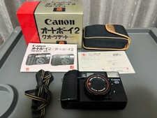 Canon Autoboy 2 Quartz Date 35mm Film Camera Black Tested Box Case Manual Japan