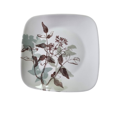 Set of 3 CORELLE Square Floral Twilight Grove 9" Lunch Salad Plate