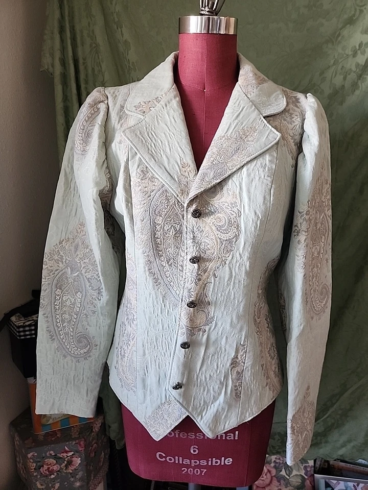 Chaqueta Victoriana Brocado Victorian Trading Company De Colección Fabricantes WAH Talla L Foto 2 de 4