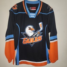 San Diego Gulls Hockey Jersey Adult Medium Embroidered AHL CCM Blank Black