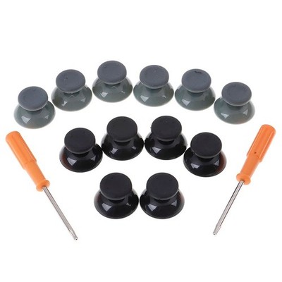 7pcs Black  3d Analog Stick for Xbox 360 Controller Thumbsticks Caps