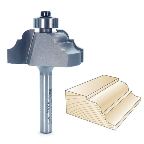 Whiteside Classical Pattern Bit, 1/4 in. SH x 3/16 in. R 3234