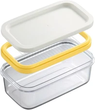 Storage Covered Butter Dish Butter Keeper Cutter Slicer, Clear Airtight Butter  
