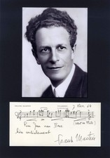 SWISS COMPOSER Frank Martin autograph musical quotation signed & mounted