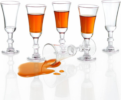 Cordial Glasses Shot Glasses with Stem,Limoncello | Port 1.0 Oz (Set of 6)