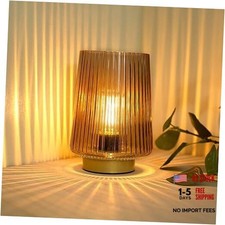 Battery Operated Decorative Lamp with Timer, Small Cozy Table Lamp for Amber