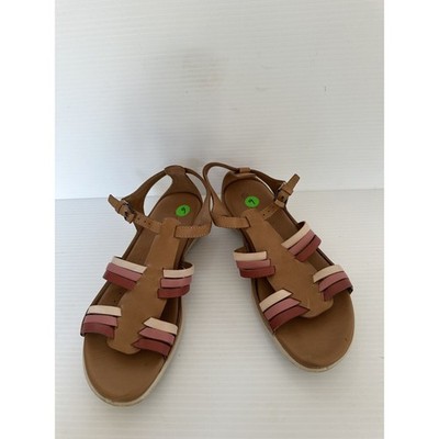 Ecco Strap Sandals Comfort Leather Rose Droid Pink Women s EU 40 9 US