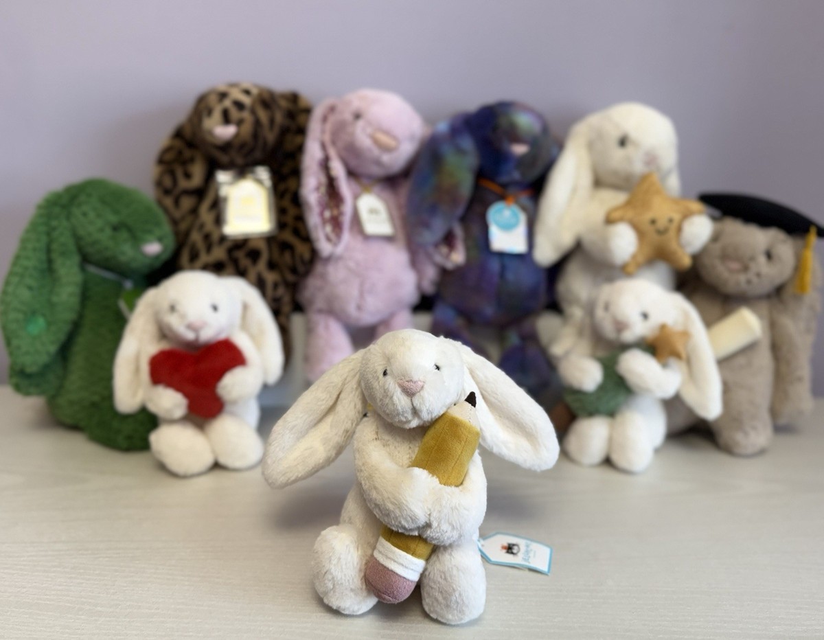 Jellycat Rare Retired Bashful Bunny With Pencil Genuine for sale