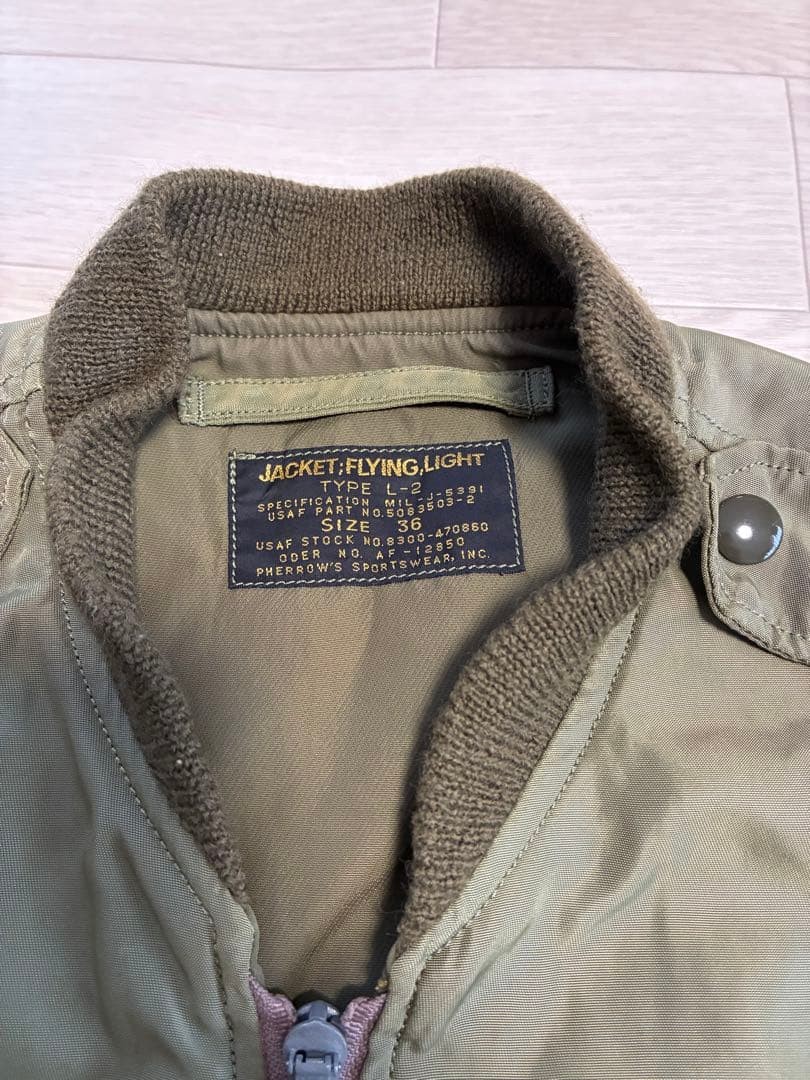 BUZZ RICKSON’S L-2 Flight Jacket Green Patch 36 - image 3