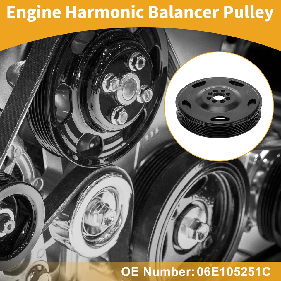 Polea del cigüeñal equilibrador armónico del motor para Audi A6 2006-2013 Nº06E105251C Foto 2 de 4