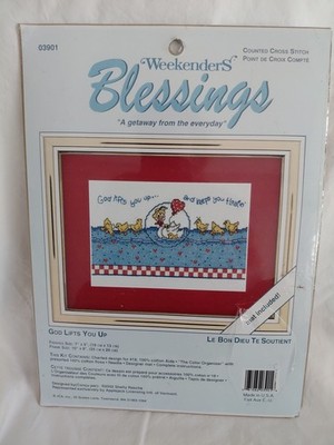 JCA Weekenders Blessings God Lifts You Up Counted Cross Stitch Kit #03901 NEW