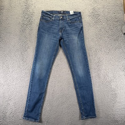 Hollister Epic Flex Jeans Mens 29x32 Blue Cotton Denim Skinny Workwear Stretch
