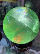5.06LB High quality Natural Rainbow Fluorite Quartz Sphere Crystal ball healing
