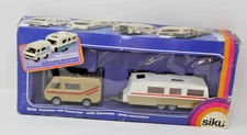 Siku 1/55 Nr. 2518 VW LT 28 Camper mit Caravan / Wohnwagen Rare New In box