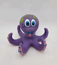 Nuby Purple Octopus Hoopla Floating Interactive Bath Toy No Tossing Rings