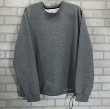 Y2k Mossimo Sweatshirt Mens 2XL Gray Crew Neck Pullover Elastic Drawstring Waist