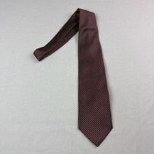 Brooks Brothers Mens Necktie Burgundy Diagonal Rep Stripe 100% Silk Made In USA