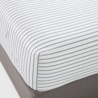 400 Thread Count Performance Fitted Sheet Stripe - Threshold