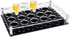 24 Shot Glass Tray Holder, Bar Acrylic Shot Glasses Holders Wine Glass Cup Servi