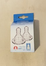 Dr. Brown s Anti-Colic Slow Flow Silicone Narrow Soft Nipple Level 1 2-Pack