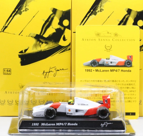 Kyosho 1/64 Ayrton Senna Formula One Collection Mclaren Honda F1 Mp4/7 1992 No.1 - Picture 2 of 4