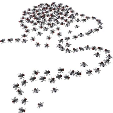 Gejoy 60 Pcs Plastic Flies Mini Realistic Fake Fly Bugs Bulk Prank Gift...