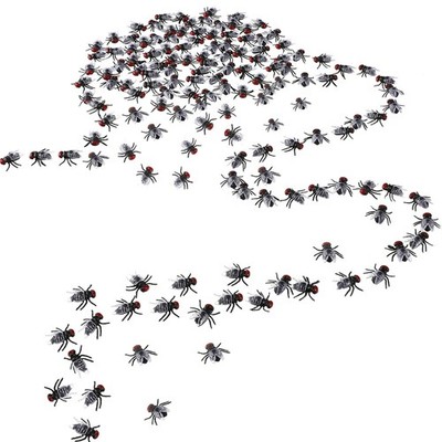 Gejoy 60 Pcs Plastic Flies Mini Realistic Fake Fly Bugs Bulk Prank Gift...