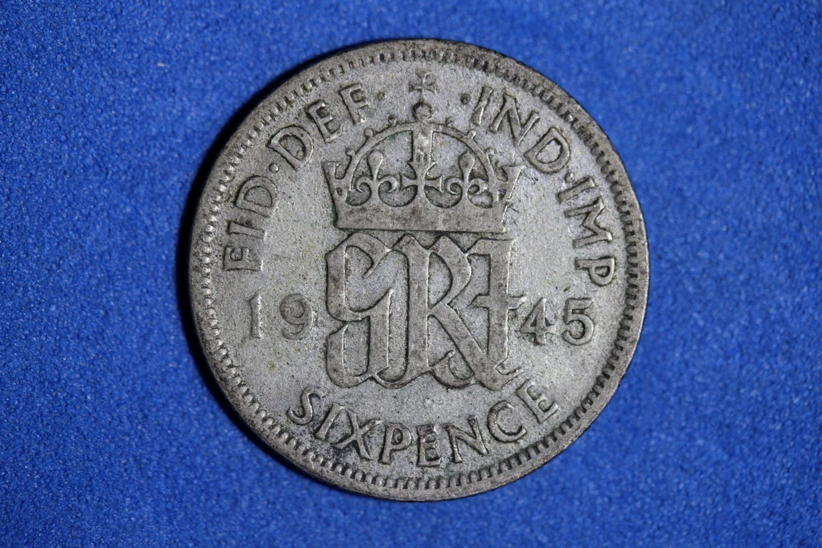 美品　 NGC-MS63 イギリス　ジョージ6世　1945　銀貨 1945 Year UK Sixpences for sale | eBay