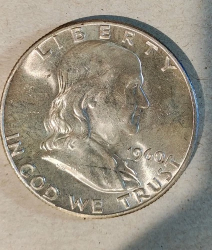 1969 Franklin Silver Half Dollar.  No Mint Mark