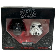 Star Wars Black Series Titanium Series Darth Vader Stormtrooper Helmet Hasbro
